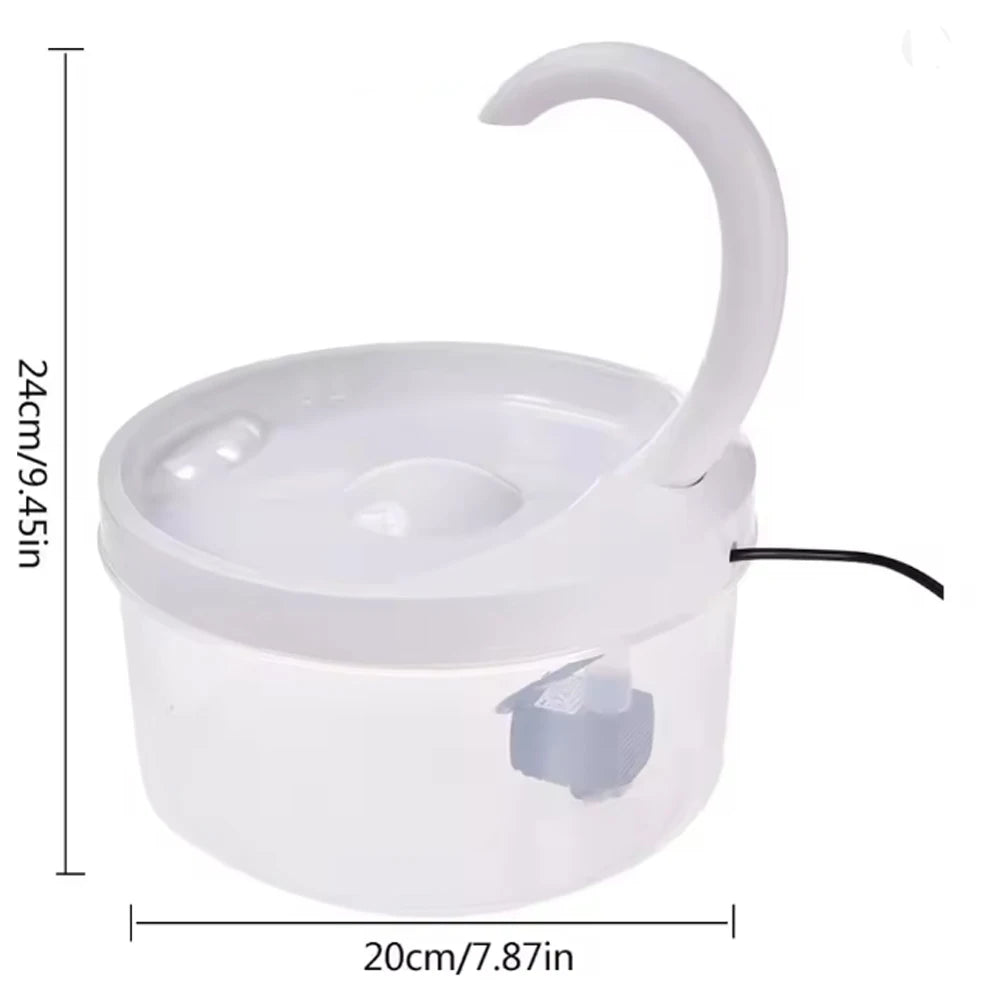 2L Automatic Pet Water Fountain with Quiet USB Pump