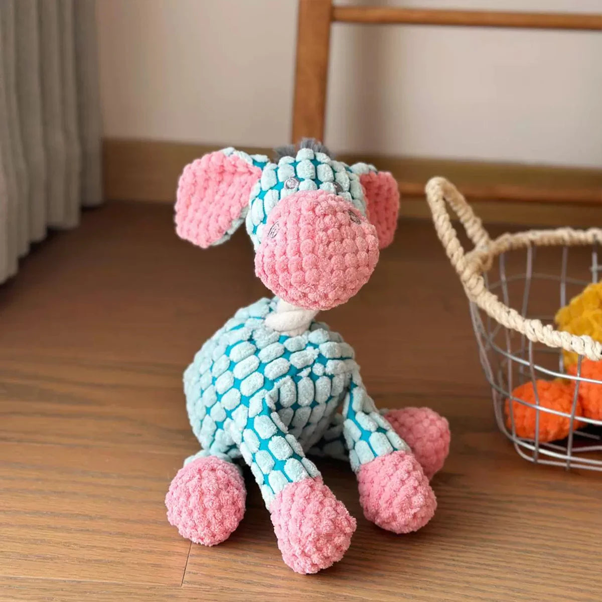 Squeaky Donkey Plush Toy for Dogs