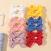 Cute Solid Ribbon Hair Bow Clips (Set of 10)