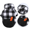 Plaid Fleece Pet Hoodie with Zipper Pocket