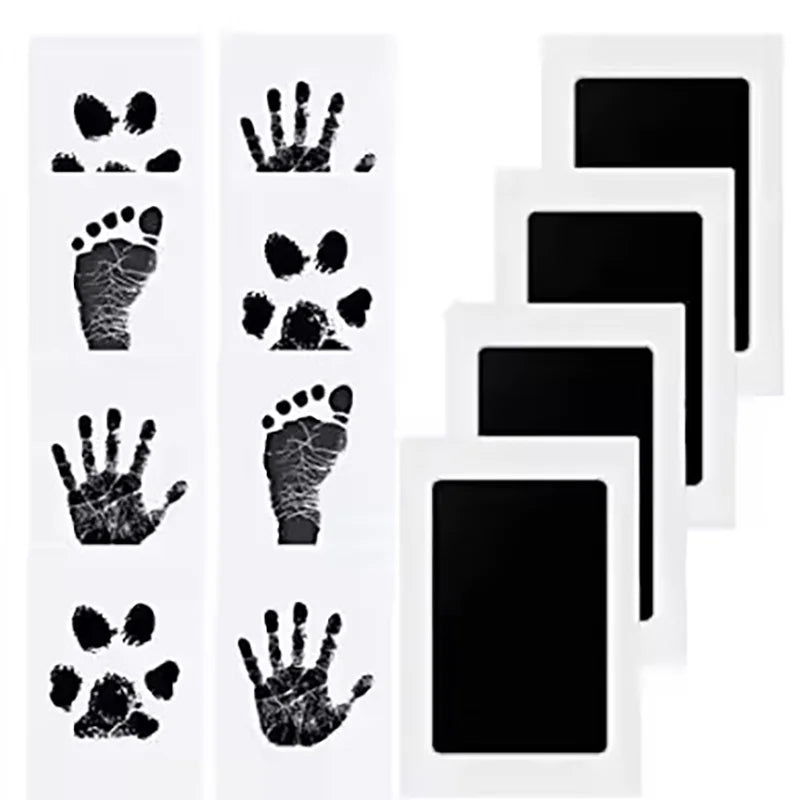 Non-Toxic Baby Handprint & Footprint Ink Pad Kit for Family Keepsakes
