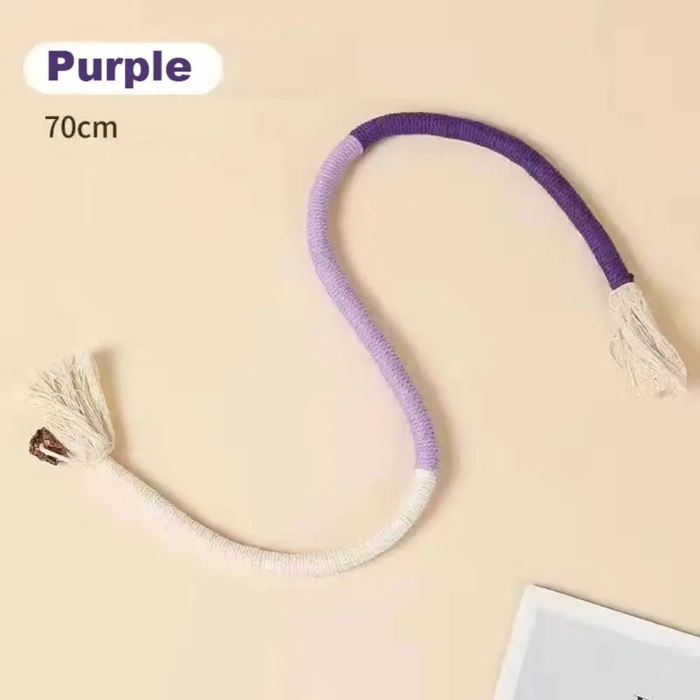 Interactive Cotton Rope Cat Teaser Toy, Bite-Resistant Play Wand