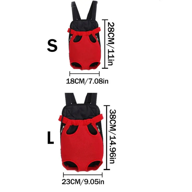 حقيبة حمل أمامية للكلاب قابلة للتعديل