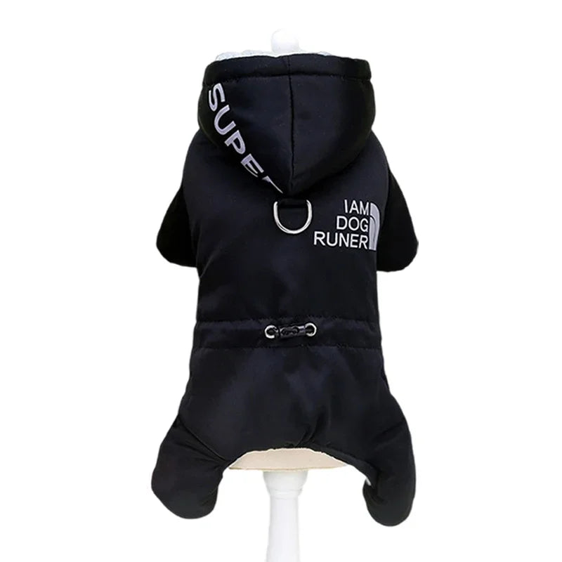 Mono de Algodón Acogedor para Perro con Capucha Impermeable