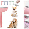 Pet Deshedding Brush with V-Tooth Comb - Gentle Undercoat Rake for Dogs & Cats