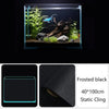 Frosted black static cling film for aquarium background, 40x100cm.