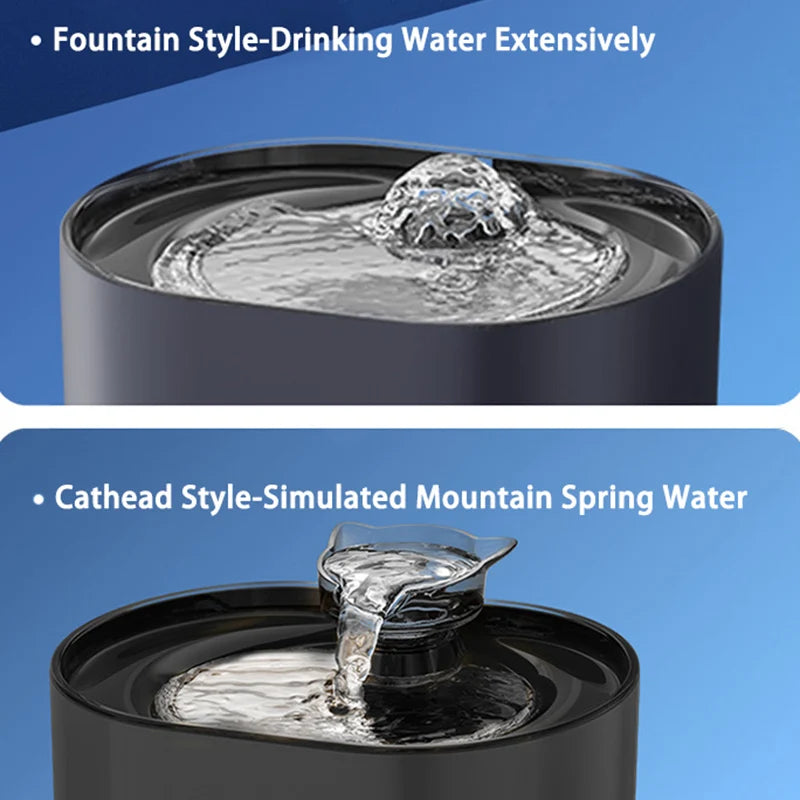 2.2L Pet Water Fountain with Filtration and Ultra-Quiet Pump