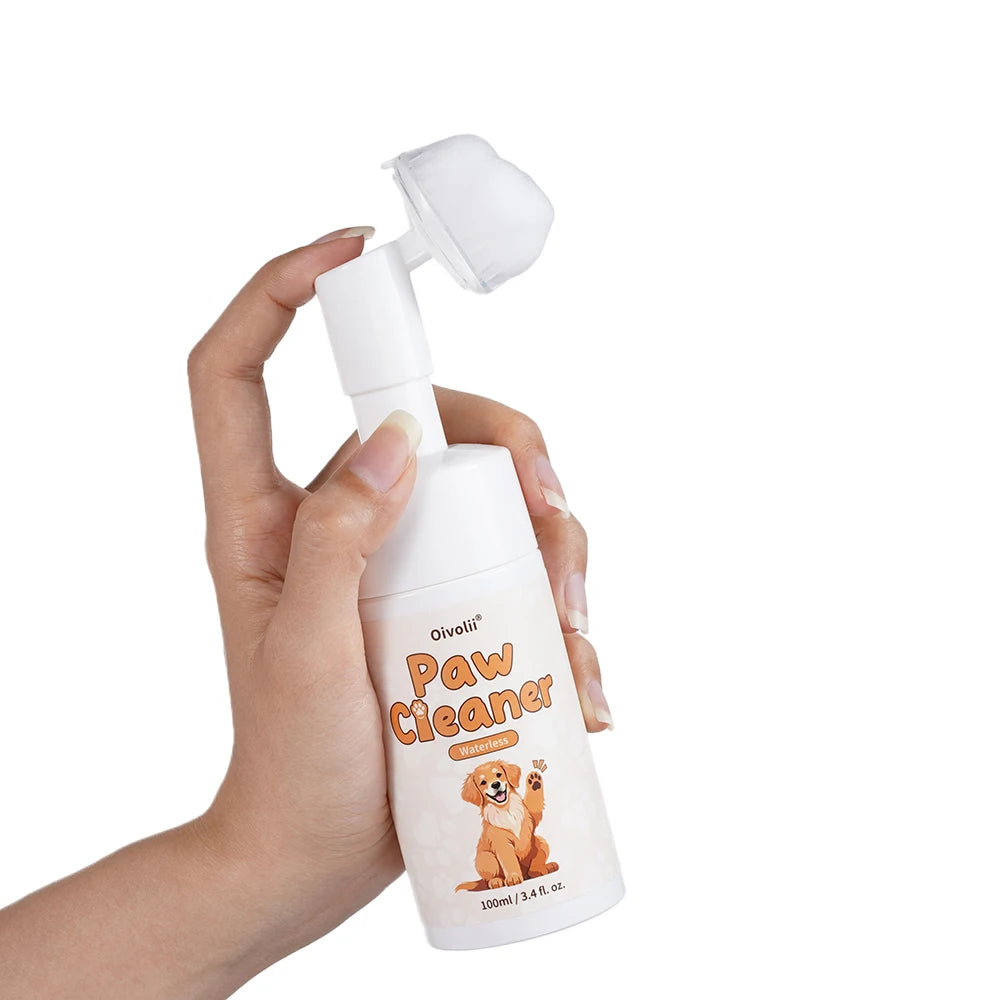 Waterless Paw Foam Cleaner with Built-In Silicone Brush