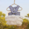 Vestido de Encaje a Rayas para Gatos y Perros