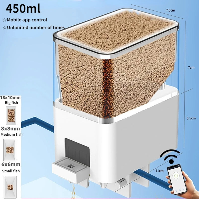 Smart WiFi Automatic Fish Feeder with App Control