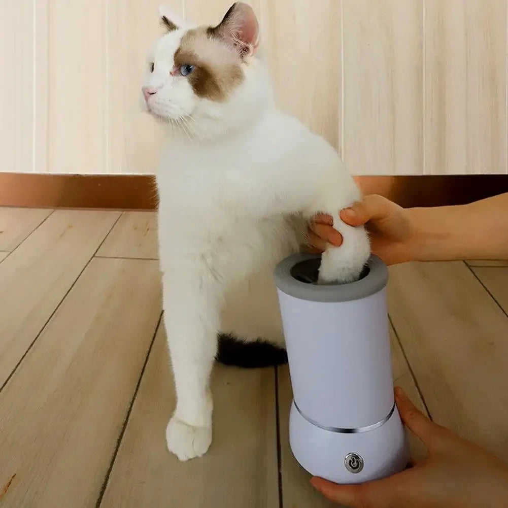 Electric Pet Paw Cleaner Cup with Gentle Bristles