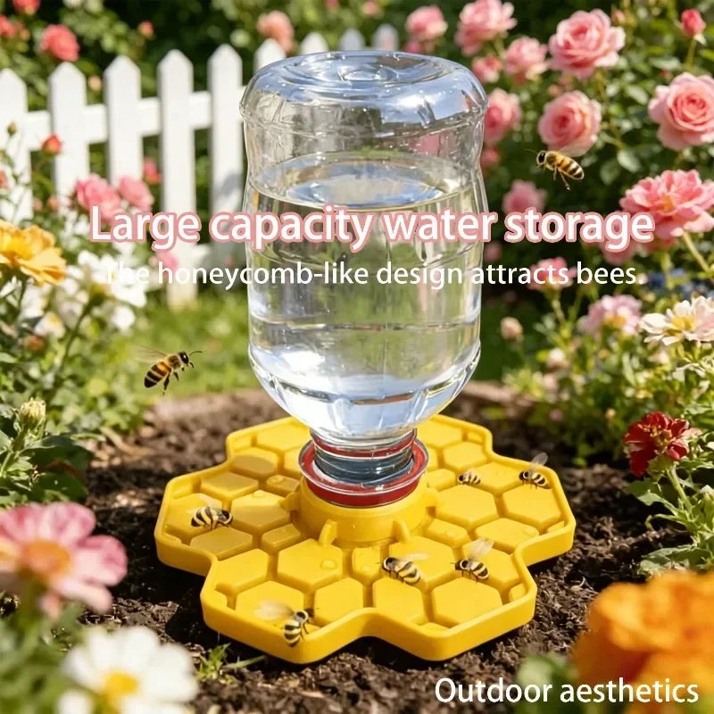 Honeycomb Bee Water Feeder with Perch for Garden and Patio