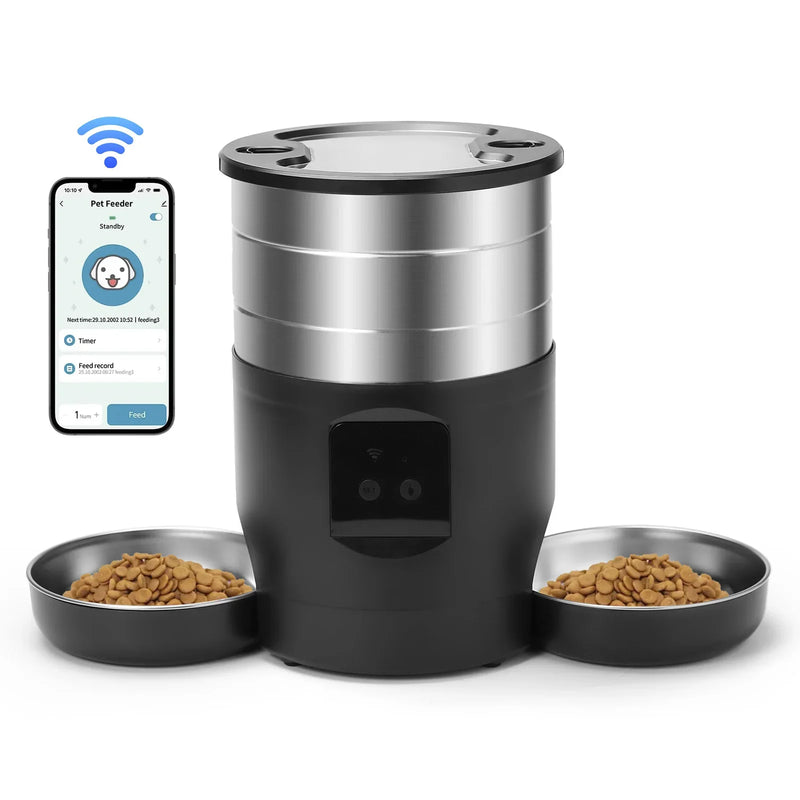 Distributeur automatique intelligent pour animaux de compagnie avec contrôle par application