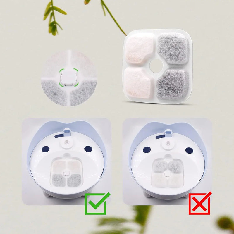 Filtres de rechange en charbon actif pour fontaines à eau pour animaux