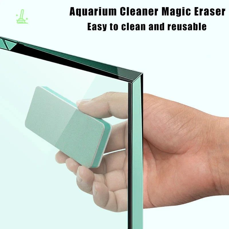 Fish Tank Glass Cleaning Brush with Polishing Pad