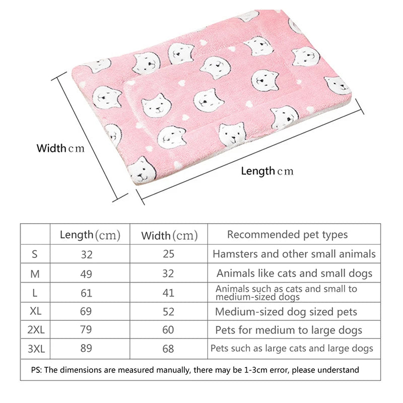 Tapis Douillet en Peluche pour Chats et Petits Chiens