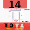 Four silicone rubber hole plugs in black and white, shown next to a dimensioned diagram.