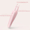 A pink kids portable nail care set with a round head design and anti-slip grip.