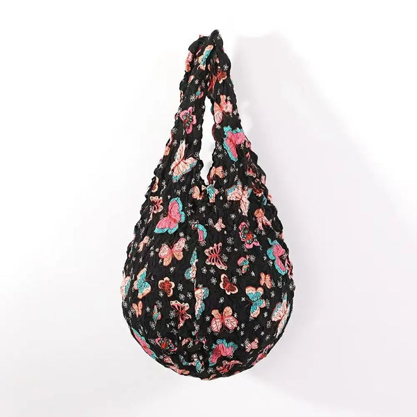Foldable Reusable Bubble Shopping Bag with Expandable Storage