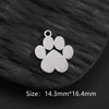Cat Paw Print Pendant Necklace - Stainless Steel, Hypoallergenic