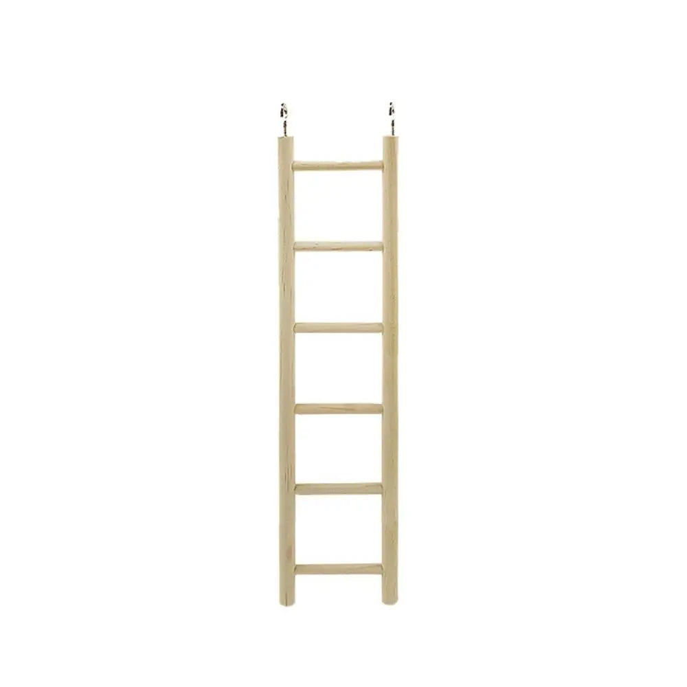 Wooden Bird Ladder with Swing and Perch for Parrots