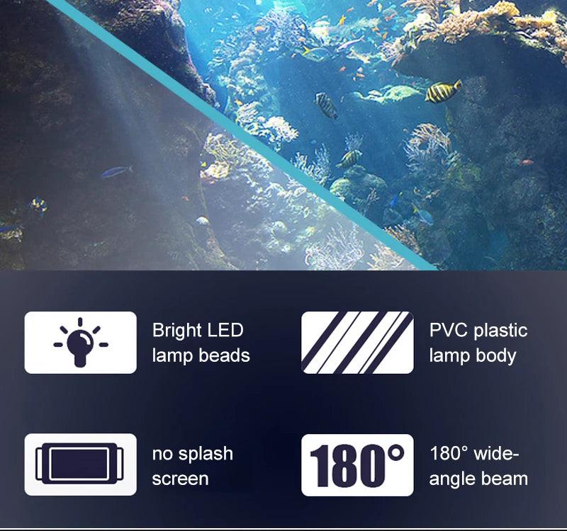 Lampe LED à clipser pour aquarium, fine, idéale pour la croissance des plantes