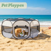 Foldable Small Pet Playpen with Cover for Indoor and Outdoor Use
