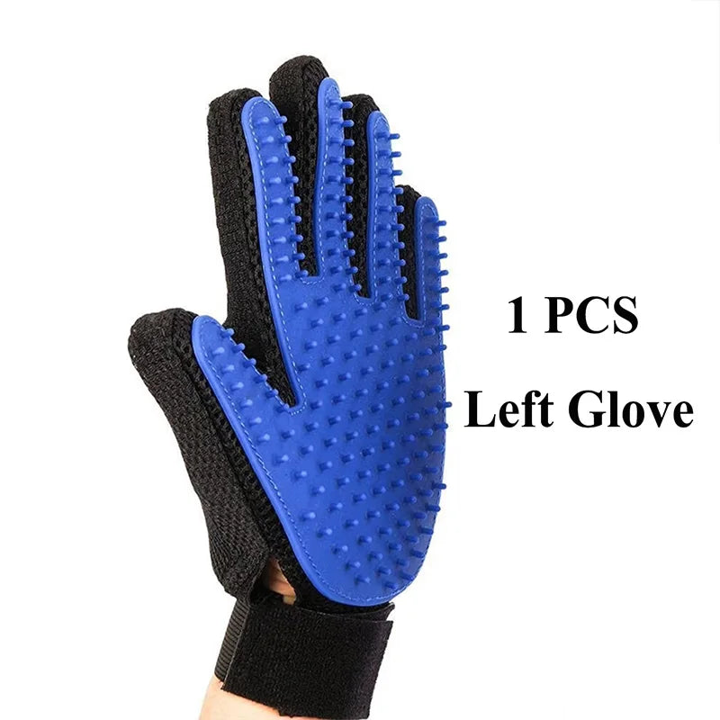 Pet Hair Remover Gloves – Dog & Cat Grooming Brush