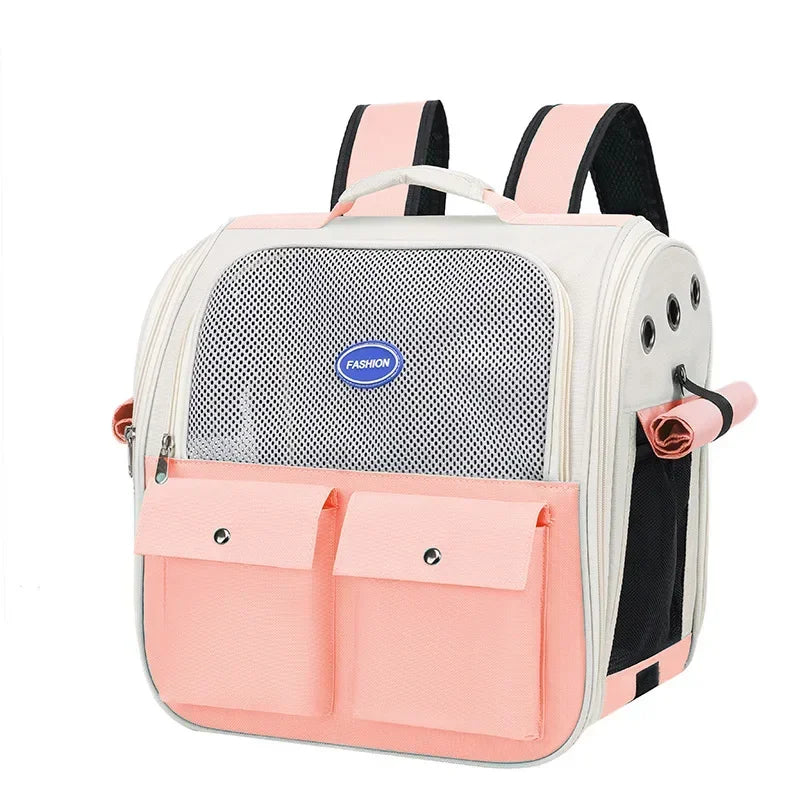 Ventilated Foldable Cat Carrier Backpack for Travel