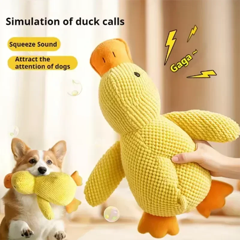 Jouet pour chien en canard à pas lourds interactif