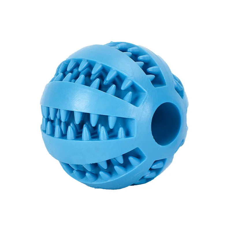 Interactive Rubber Dog Toy Ball with Treat Dispenser