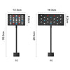 Two full spectrum LED grow lights, A5 and A6 models, shown with dimensions.