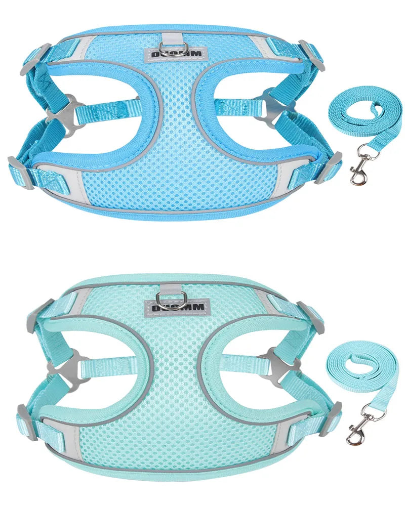 Dog Harness Leash Set with Reflective Strap for Small and Medium Dogs