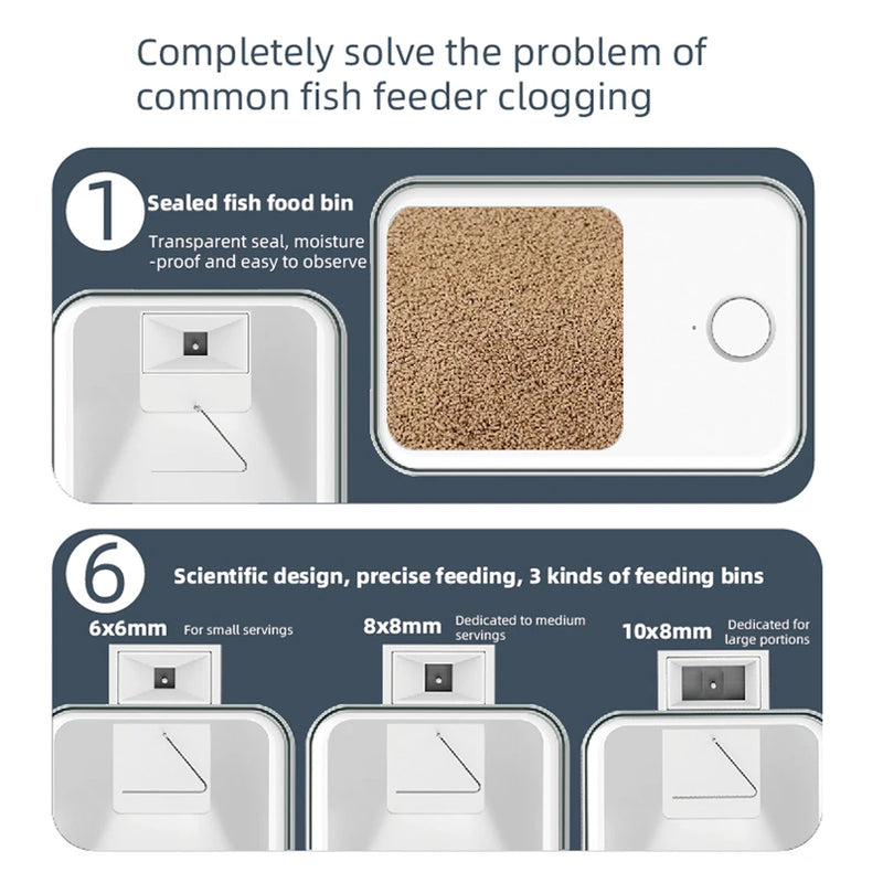 WiFi Automatic Aquarium Feeder 100ml Large Capacity