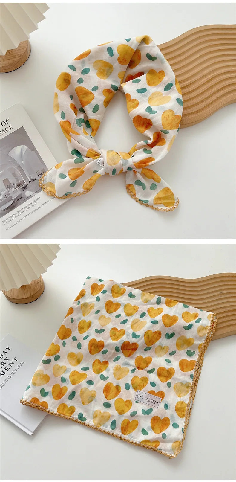 Square Cotton Scarf for Women – Versatile Neck & Hair Accessory