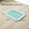 Double-Layer Cat Litter Mat with Non-Slip Base