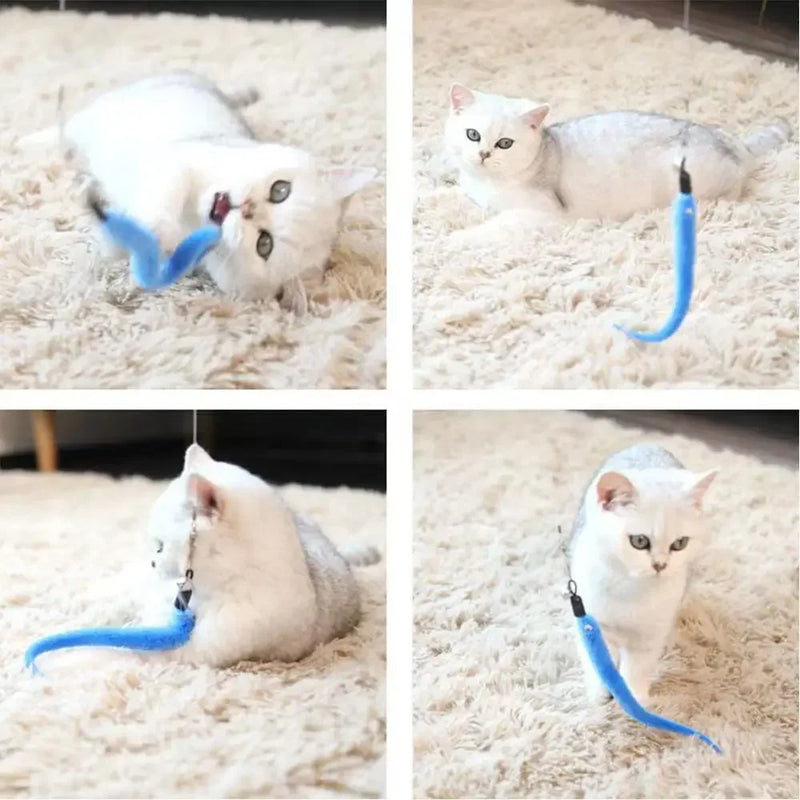 Interactive Cat Feather Toy with Bell