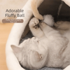 Cozy Cave Cat Bed with Lantern Fish Design