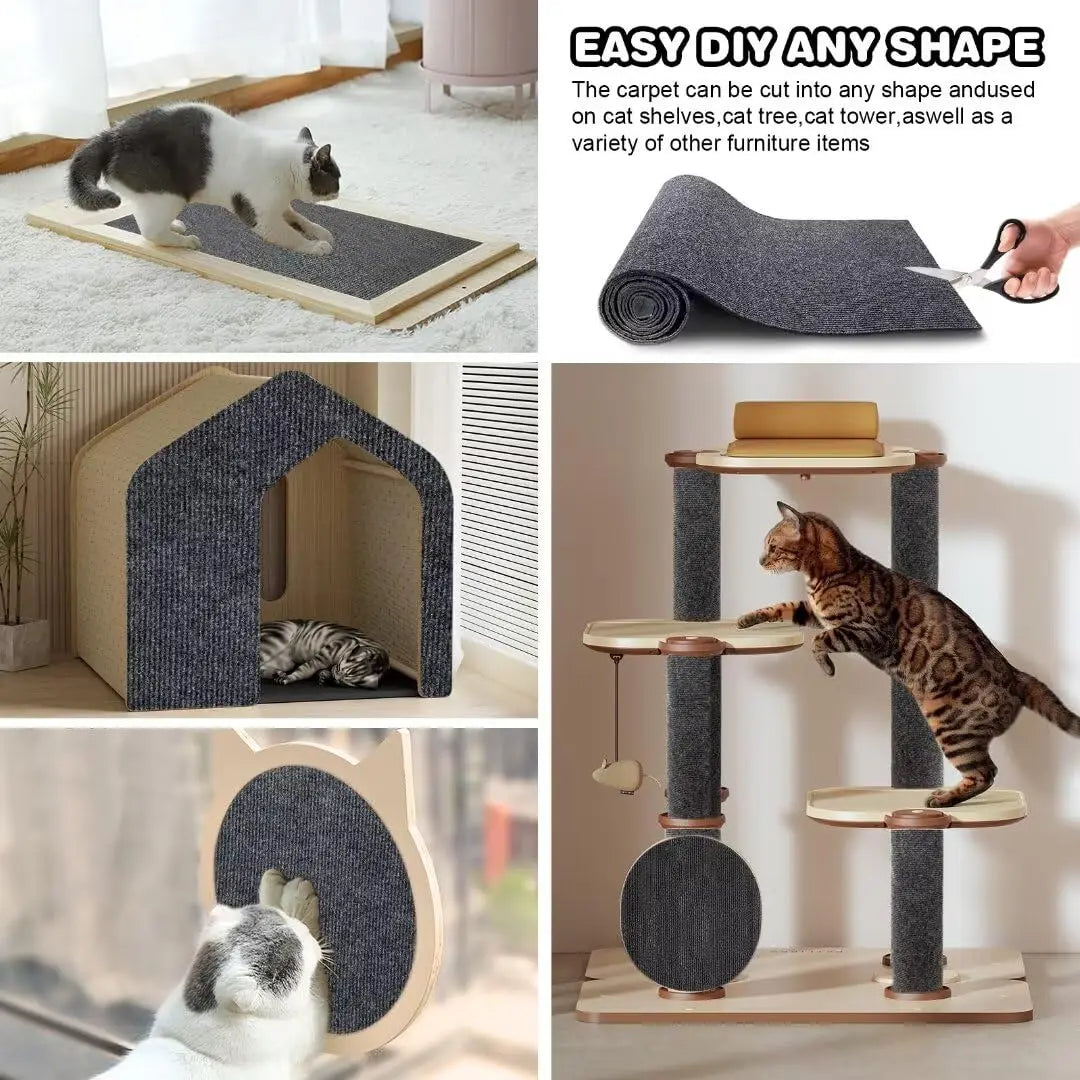 Alfombrilla protectora autoadhesiva para rasguños de gato en varias formas y tamaños.