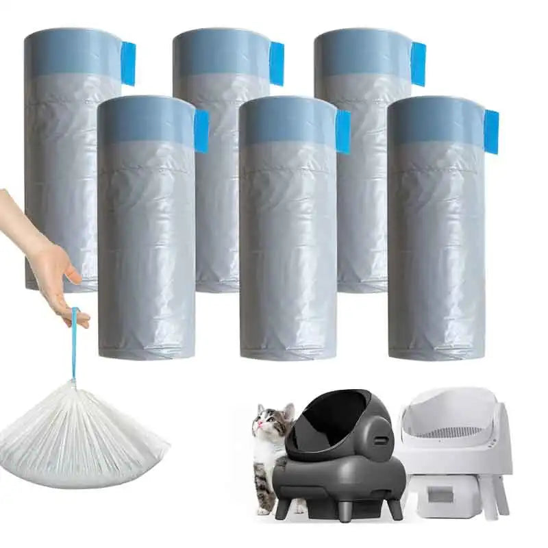 Drawstring Cat Litter Box Liners for Self-Cleaning Litter Boxes