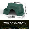 Reptile Hide Cave Decor with 2 Food Bowls