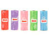 Disposable Dog Waste Bags with Bone-Shaped Dispenser and Leash Clip