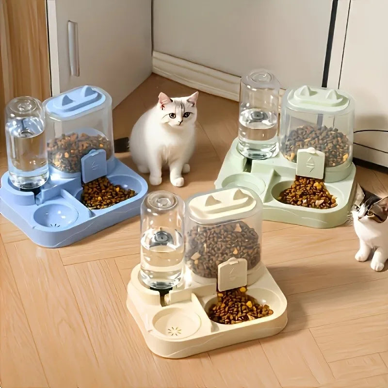 Large-Capacity Gravity Waterless and Wet Dual-Use Automatic Pet Food dispenser for cats and dogs