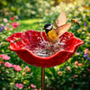 Decorative Flower Bird Feeder and Waterer for Garden