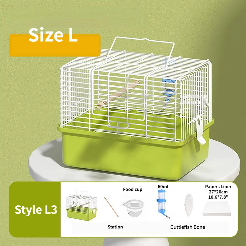 Portable Double Shoulder Bird Carrier Bag with Perch