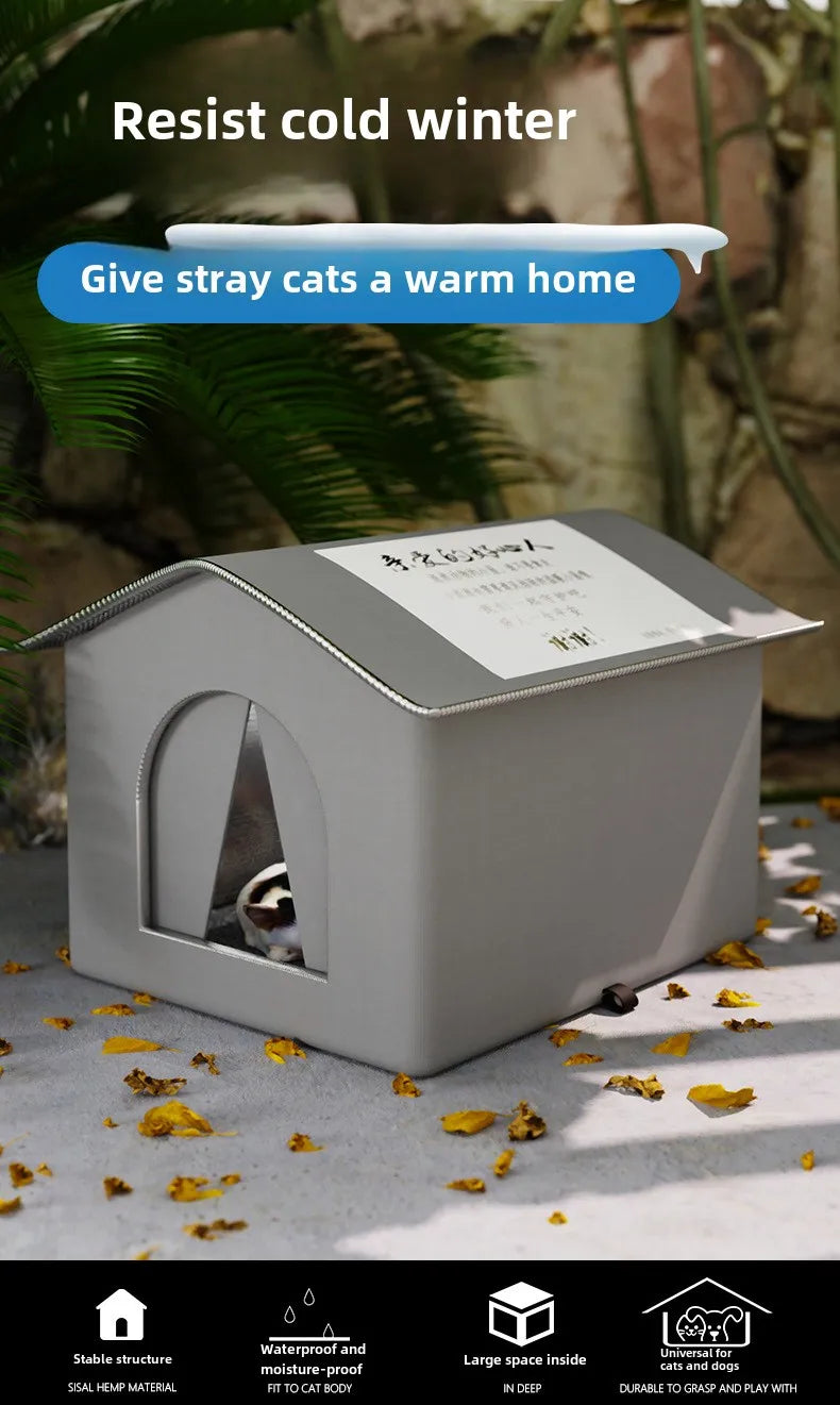 Waterproof Outdoor Pet Cave Bed for Small Dogs and Cats