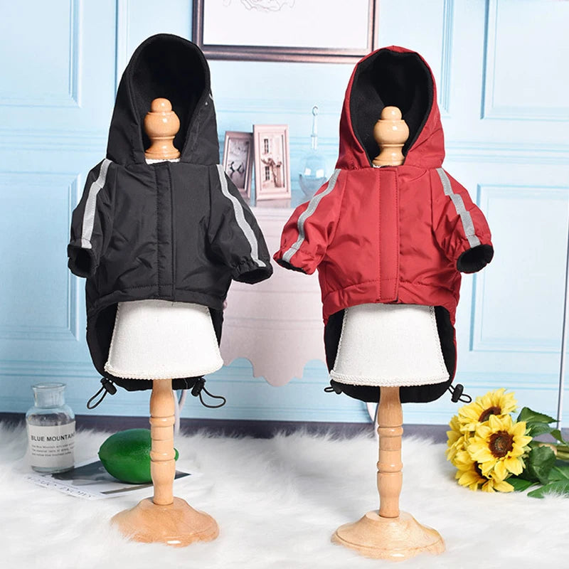 Abrigo impermeable con capucha para perro