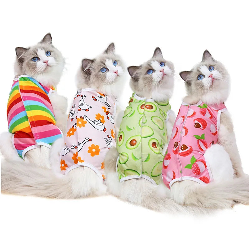 Cat Recovery Vest – Soft Anti-Licking Protector for Post-Surgery Care