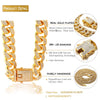 Luxury Crystal Cuban Chain Cat Collar with Safety Buckle