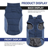 Reflective Waterproof Dog Coat with Fleece Lining and Leash Hole